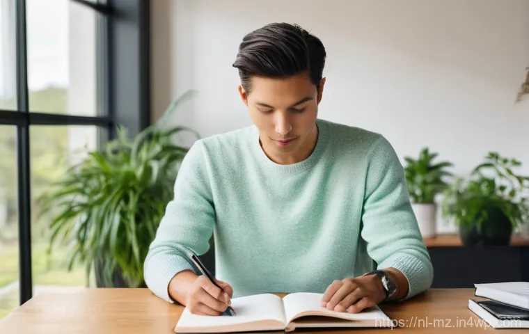 내러티브 건강법의 이론적 기초 - **Prompt 1: The Author of Wellness**
    A bright, clean, and modern art studio, filled with natural...